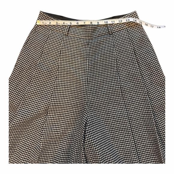Uniqlo Wool Blend Houndstooth Tailored Pants Fully Lined Size 10 - Picture 3 of 5